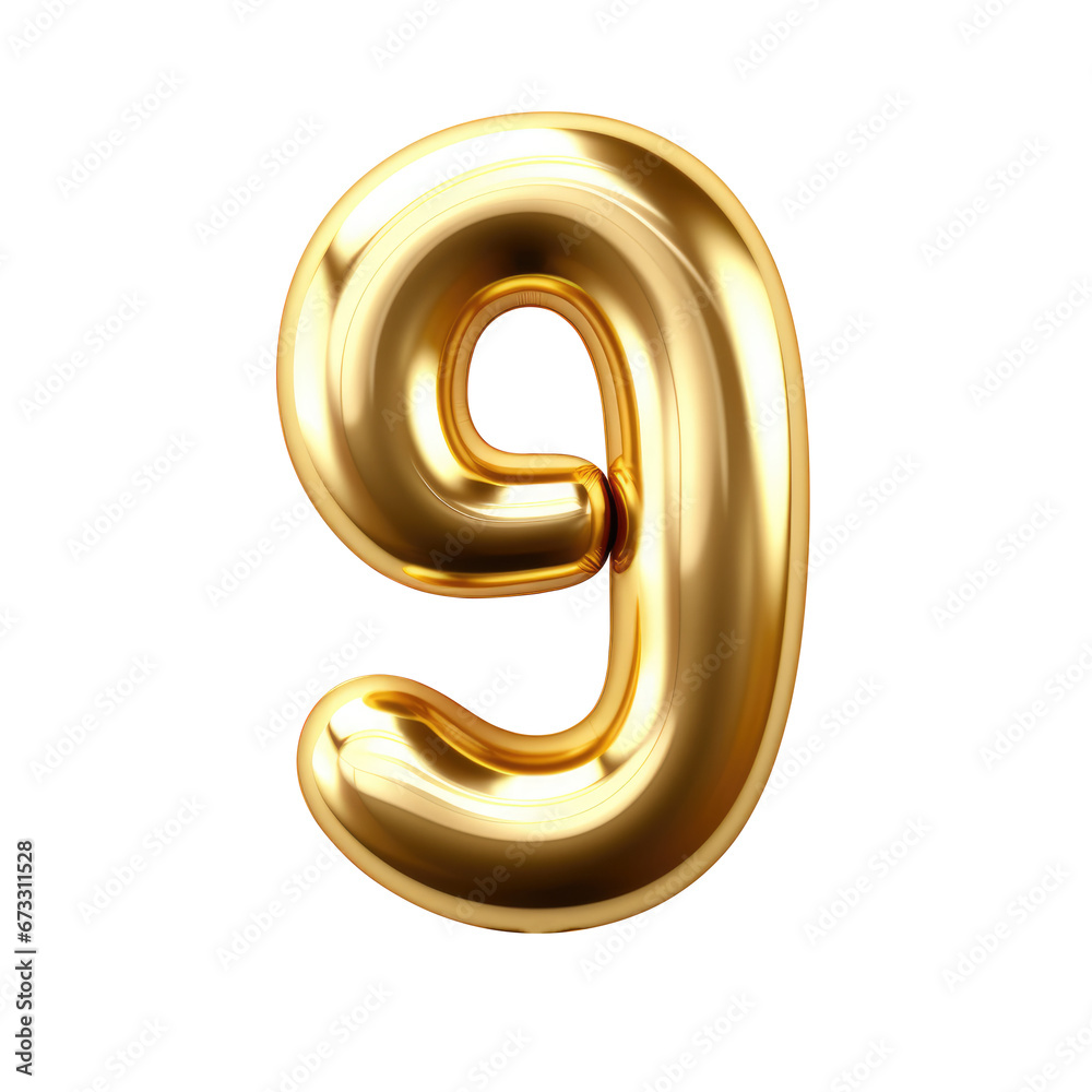 Gold metallic Number Gold metallic Number