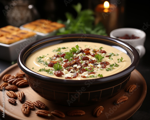 Cream of Mushroom Soup with Nuts