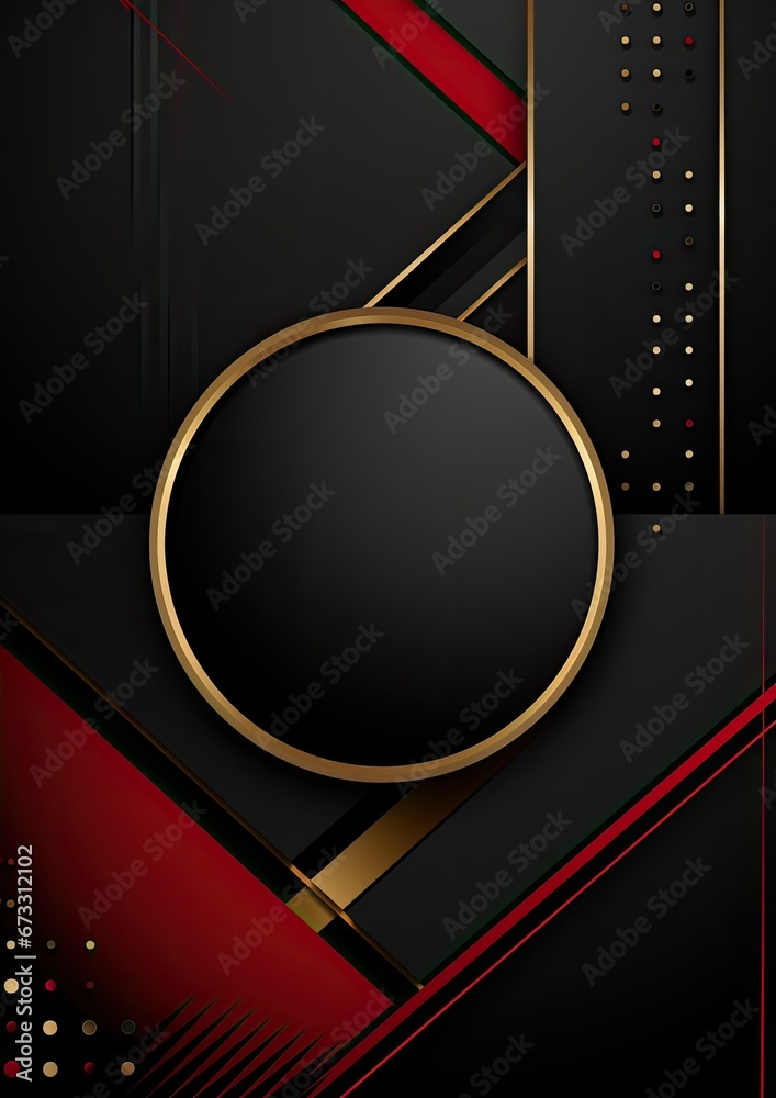 Luxury abstract geometric presentation gold and black