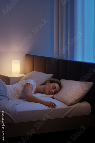 person sleeping in bed