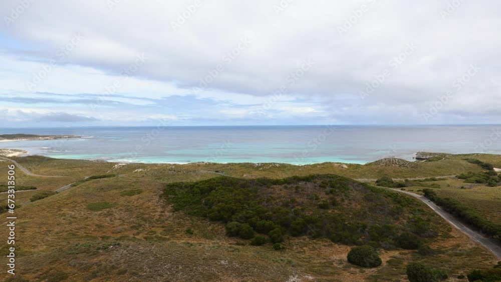 View across Rottnest Island from the top of the lighthouse, western Australia View across Rottnest Island from the top of the lighthouse, western Australia