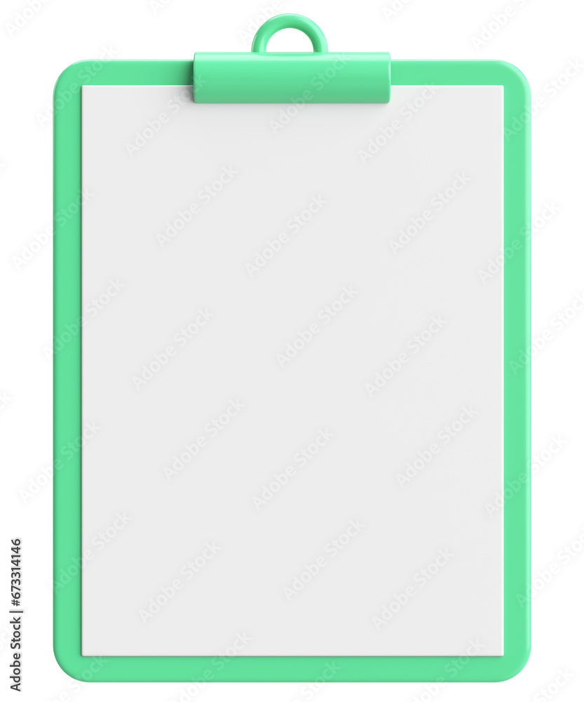 Clipboard with note paper. 3D illustration. Clipboard with note paper. 3D illustration.