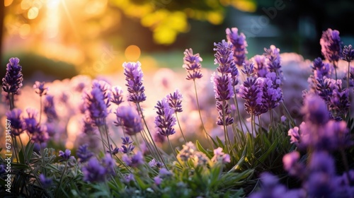 beautiful lavender with morning light.