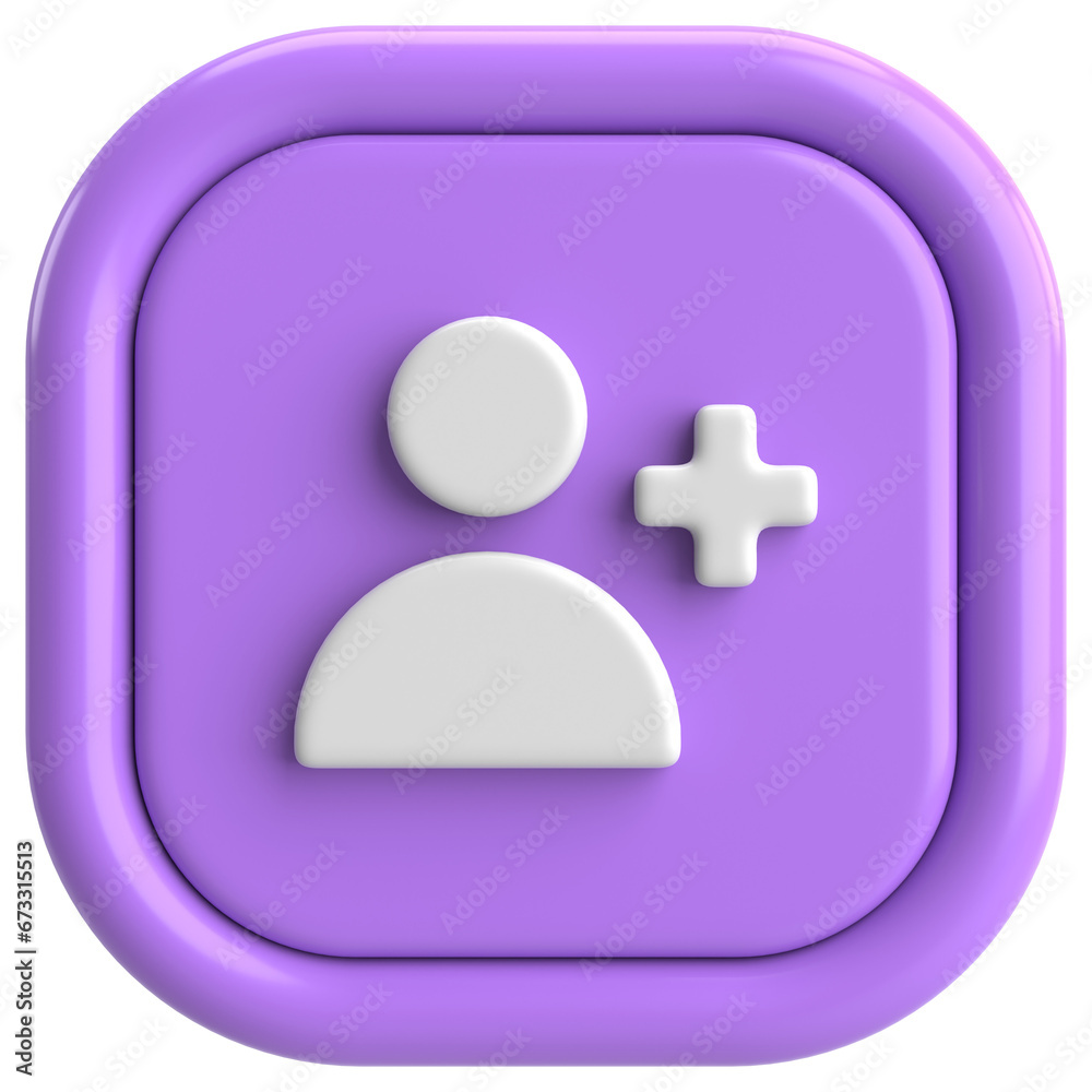 Obraz premium 3D follow button. 3D illustration.