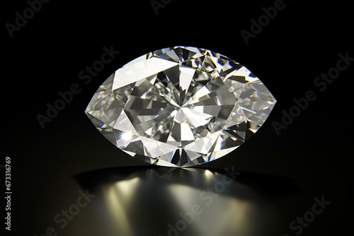 a diamond with a pointed oval shape. Generative AI