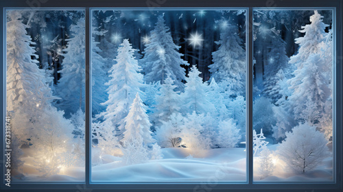 christmas landscape in window © ReisMedia