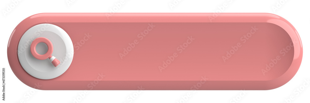 Fototapeta premium Search field. Search bar. 3D illustration.