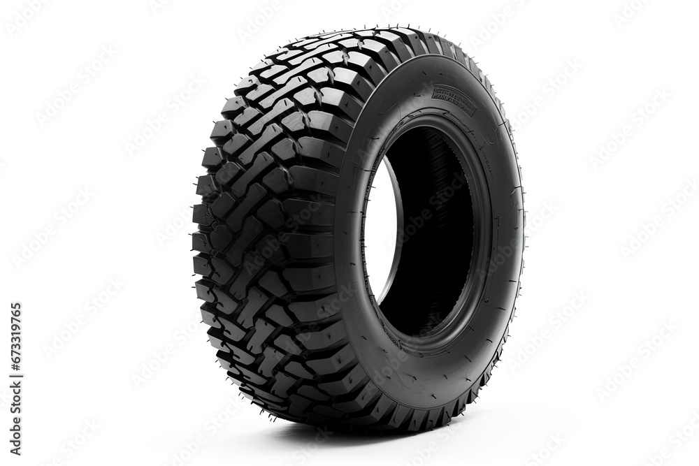 Black rubber tire isolated on white background Black rubber tire isolated on white background