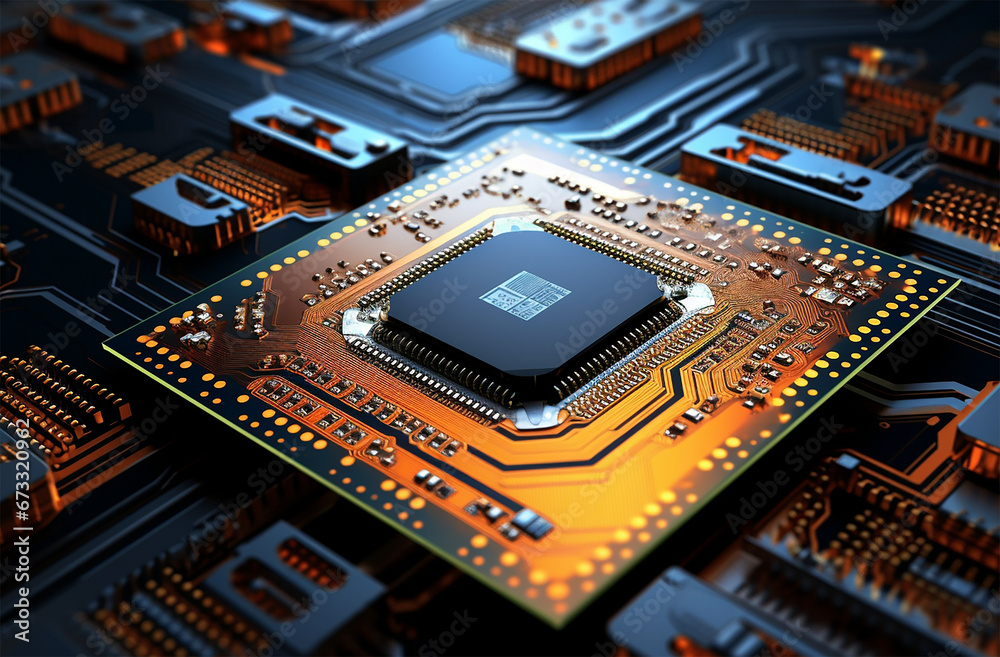Fototapeta premium Graphics processing unit (GPU), Computer Graphics Chip