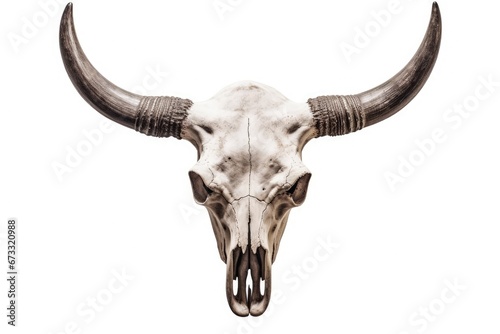 Bull s skull isolated on white background