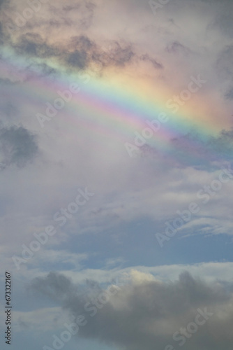 구름 무지개 레인보우 날씨 