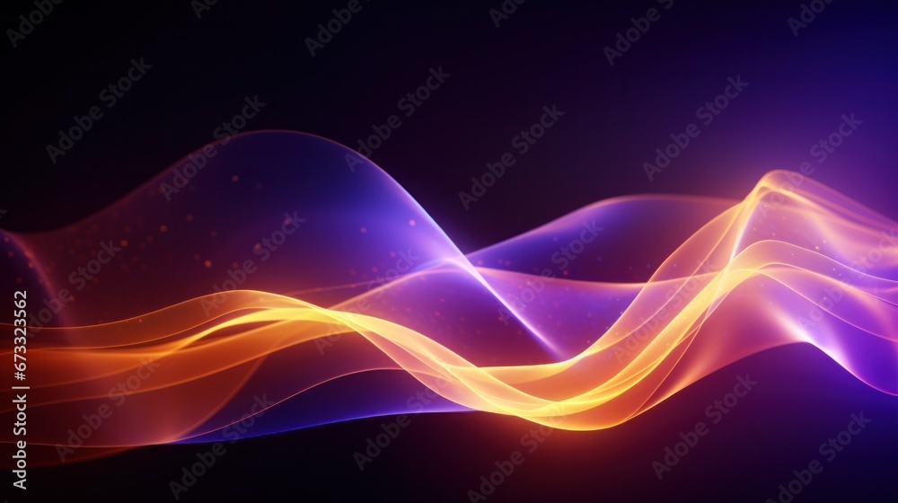 Abstract futuristic background with purple and gold glowing neon moving high speed wave lines and bokeh lights. Visualization of sound waves. Data transfer concept. Fantastic wallpaper Abstract futuristic background with purple and gold glowing neon moving high speed wave lines and bokeh lights. Visualization of sound waves. Data transfer concept. Fantastic wallpaper