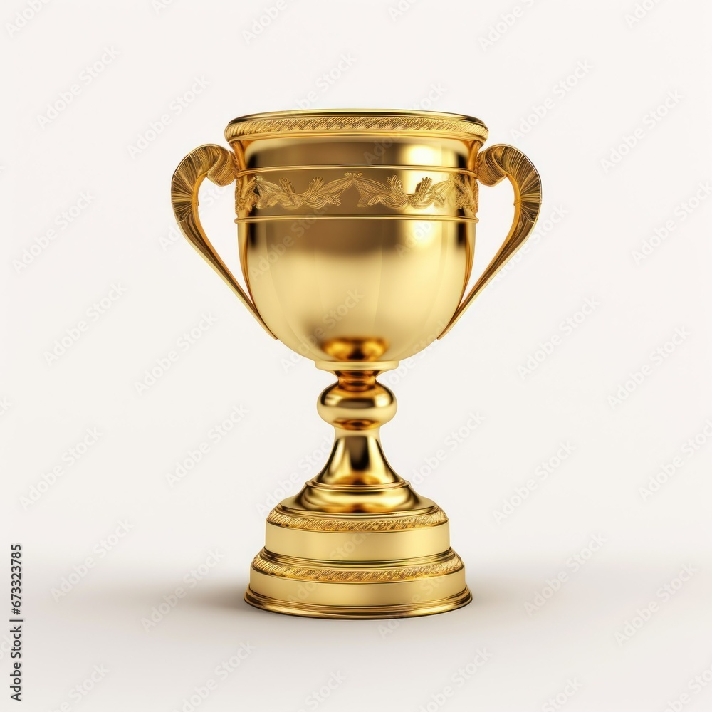 Winner golden trophy cup cut out, golden trophy cup