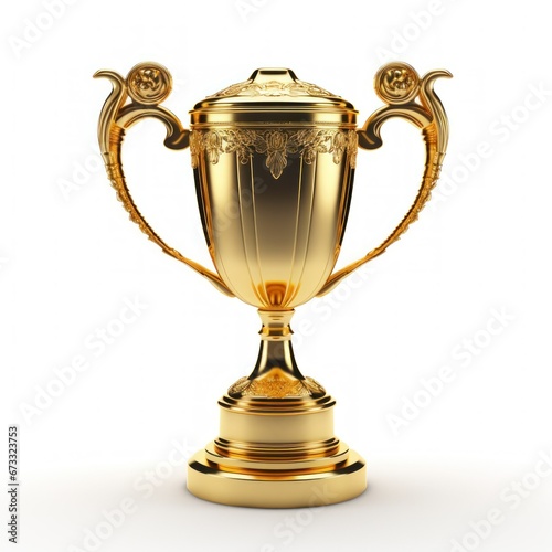 Winner golden trophy cup cut out, golden trophy cup