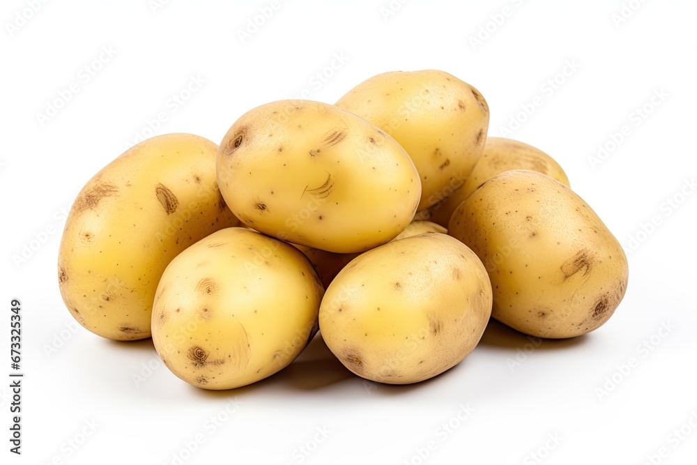 Isolated white potatoes Isolated white potatoes