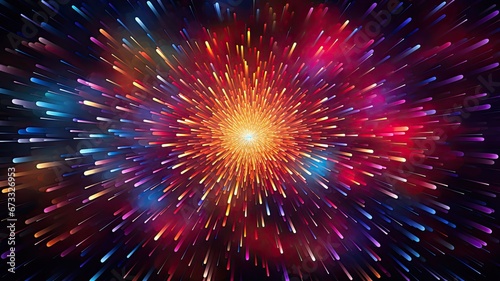 firework exploding into a mesmerizing pattern, symbolizing the creativity of firework design photo