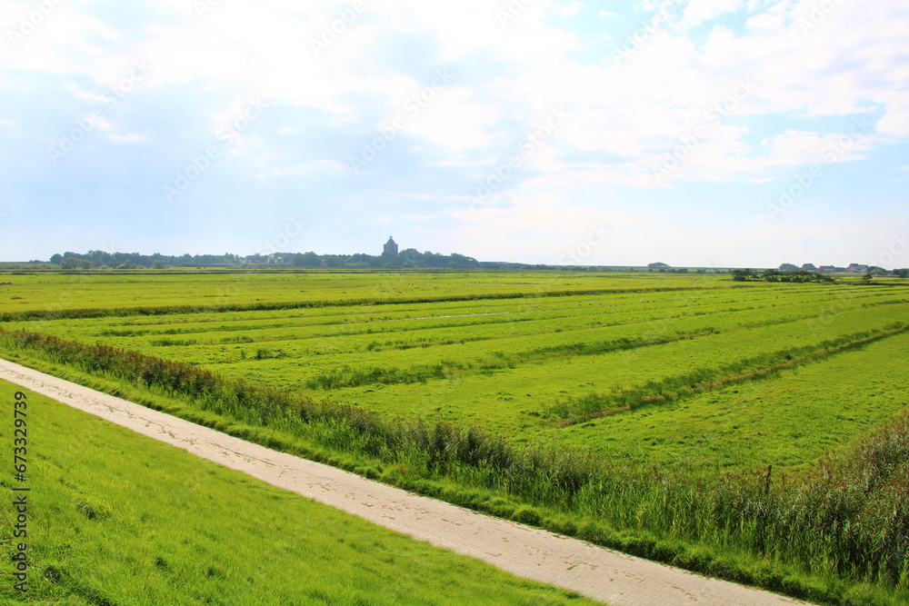 Agricultural fields on the island of Neuwerk