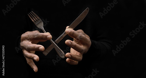 silverware utensils with knife fork and spoons with black background no people stock image stock photo