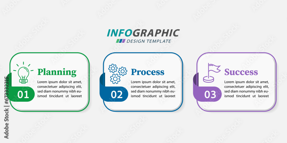 Obraz premium Timeline Creator infographic template. 3 Step timeline journey, calendar Flat simple infographics design template. presentation graph. Business concept with 3 options, vector illustration.