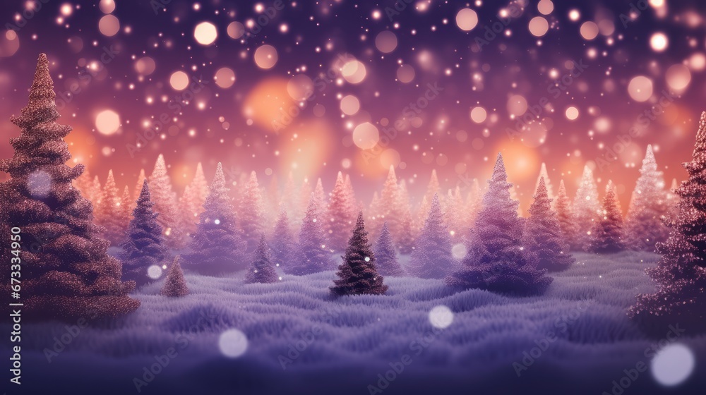 Naklejka premium Christmas background with christmas trees