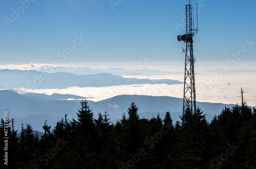 Radio Tower about the Clouds
