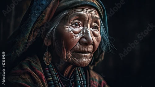 elderly chinese woman © neirfy