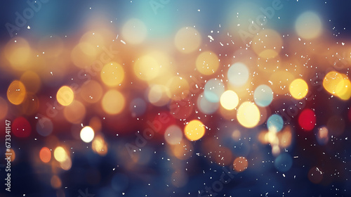 christmas lights with bokeh background, christmas background, greeting card