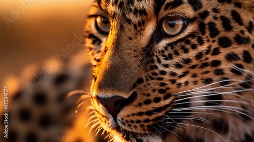 Wild Leopard Encounter  Focused on the Face