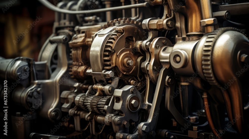 Metal hinges and gears. Machine mechanisms. Metal hinges and gears. Machine mechanisms.