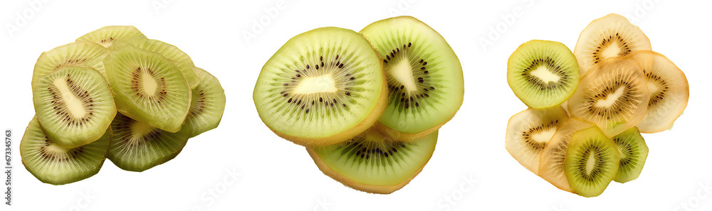 dried kiwi fruit slices  - obrazy, fototapety, plakaty 