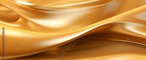 Golden digital abstract background with waves, dynamic wavy lines background, banner wallpaper