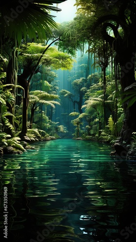 A Beautiful River in the Ancient Location © FantasyDreamArt