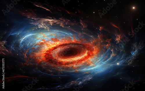 A large, realistic accretion disk in the universe, depicting it only as a great devourer of worlds