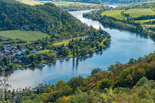 Wallpaper Mural view on Labe river and hills in Ceske stredohori Torontodigital.ca