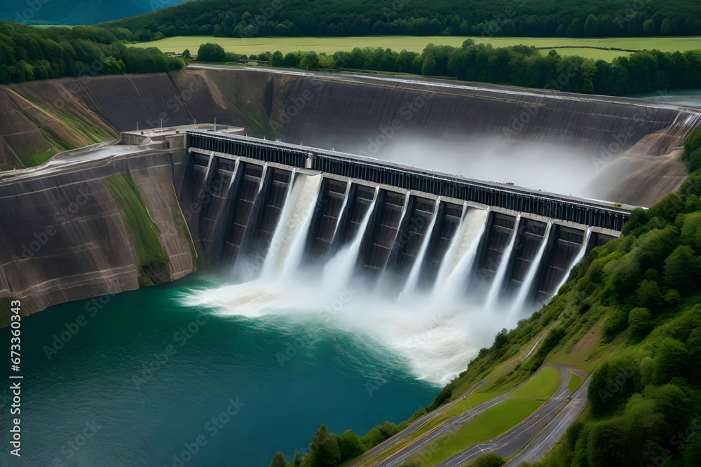 Itaipu dam on river Parana Itaipu dam on river Parana