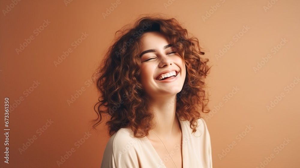 Portrait of a cheerful young woman wearing pink shirt standing isolated over pink background, looking at camera, posing Portrait of a cheerful young woman wearing pink shirt standing isolated over pink background, looking at camera, posing