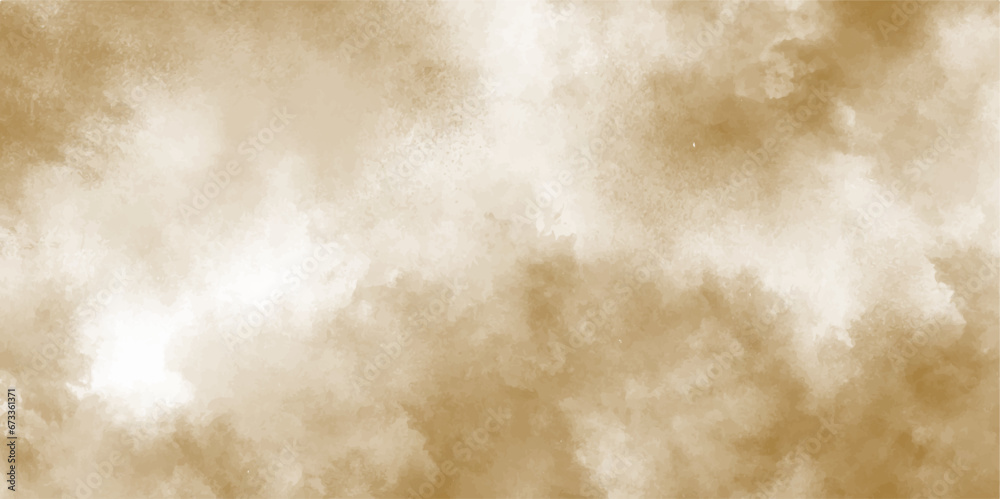 Light brown background with clouds, light brown grunge texture with grainy, Light canvas for modern creative grunge design. Watercolor on deep dark paper background. Vivid textured aquarelle painted