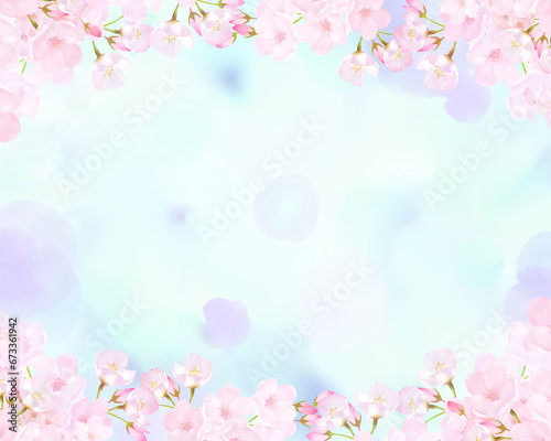 spring background with sakura flowers © Merci