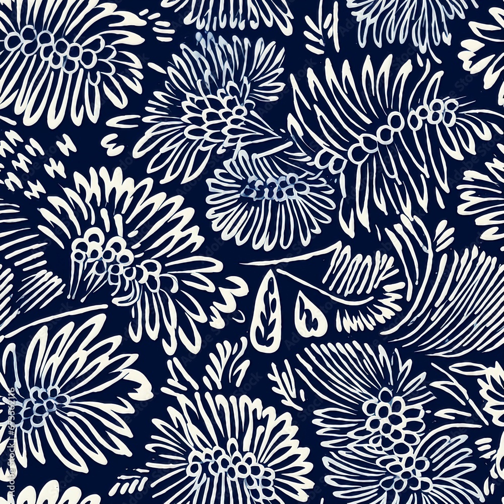 Handcrafted Block Print Technique Pattern Handcrafted Block Print Technique Pattern