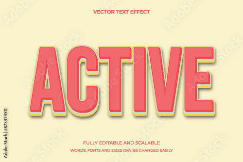 Active typography premium editable text effect