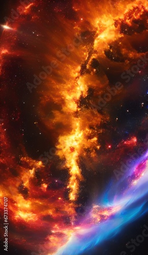 Cosmos, heaven, wormholes and nebula explosion