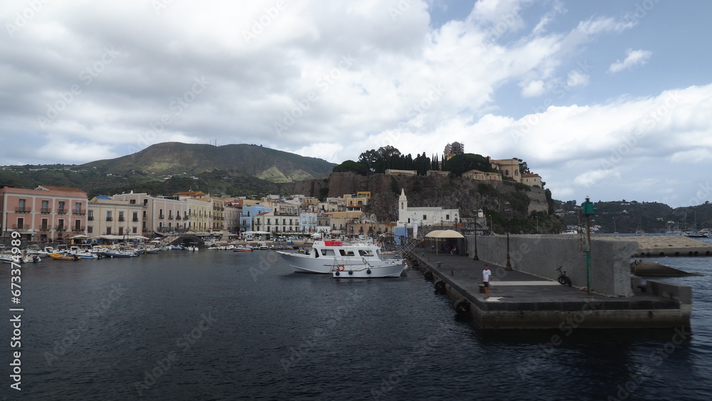The port of Vulcano, Sicily