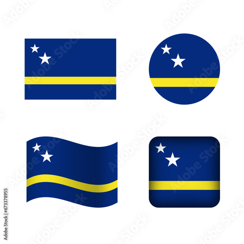 Free Download Vector Curacao National Flag Icons Set - GFXLoad