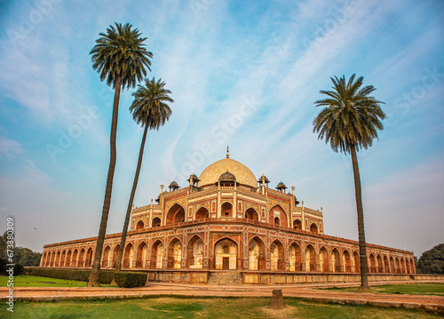 Photography Humayun's Tomb, old Mughal architecture monument in Delhi India
