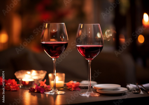 glasses of wine,