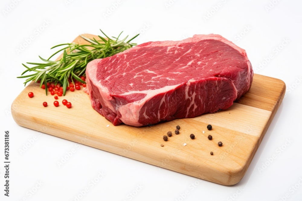 Steak, semi-cooked, semi-raw, medium, rare, and rare, white back, back photo Steak, semi-cooked, semi-raw, medium, rare, and rare, white back, back photo