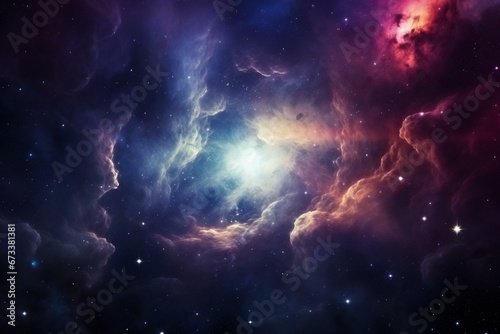 Cosmic background  nebula  outer space  telescope. Generative AI