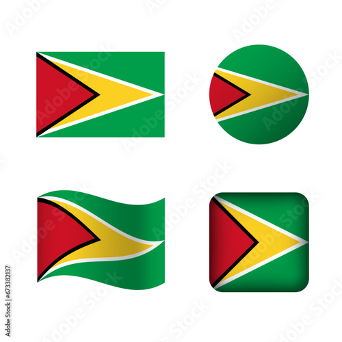 Vector Guyana National Flag Icons Set Free Download Vector Guyana National Flag Icons Set - GFXLoad