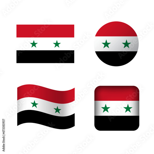 Free Download Vector Syria National Flag Icons Set - GFXLoad