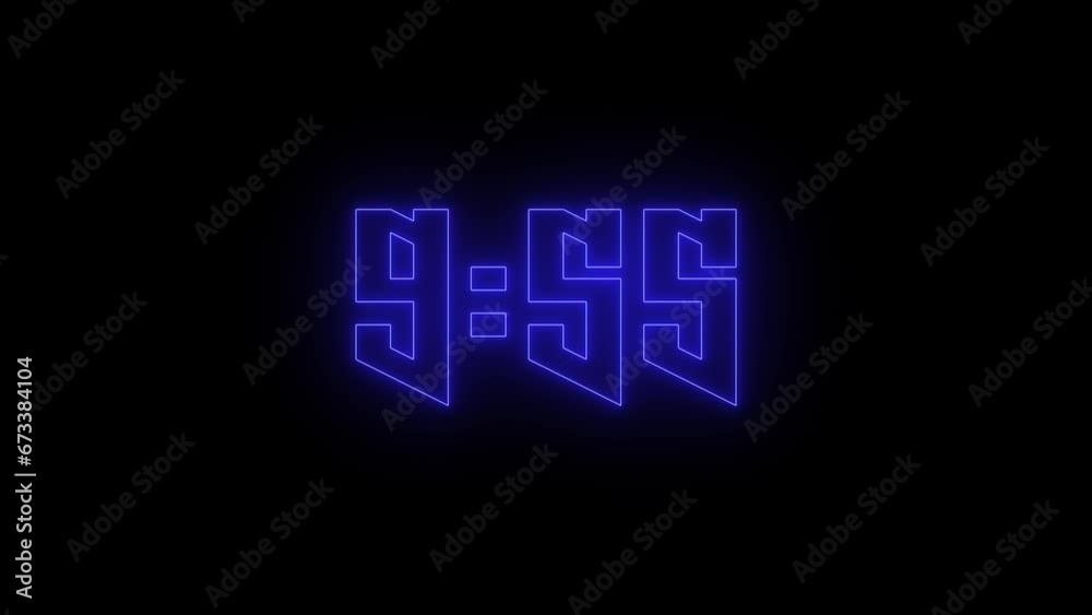 Neon lights timer, laser ray with ten minute counter Neon lights timer, laser ray with ten minute counter